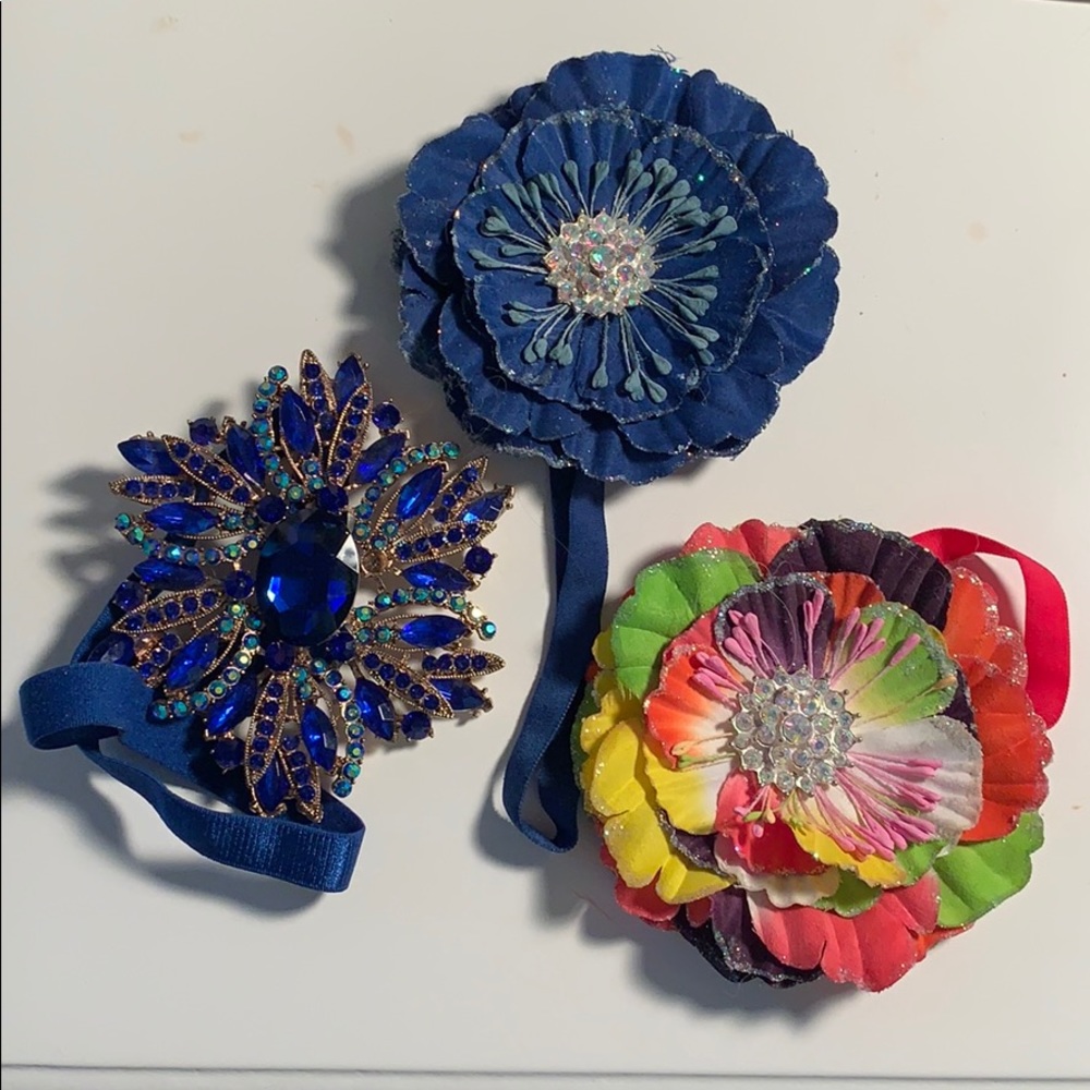 3 Tieks Flowers - Sapphire, POP Pink & moonstruck